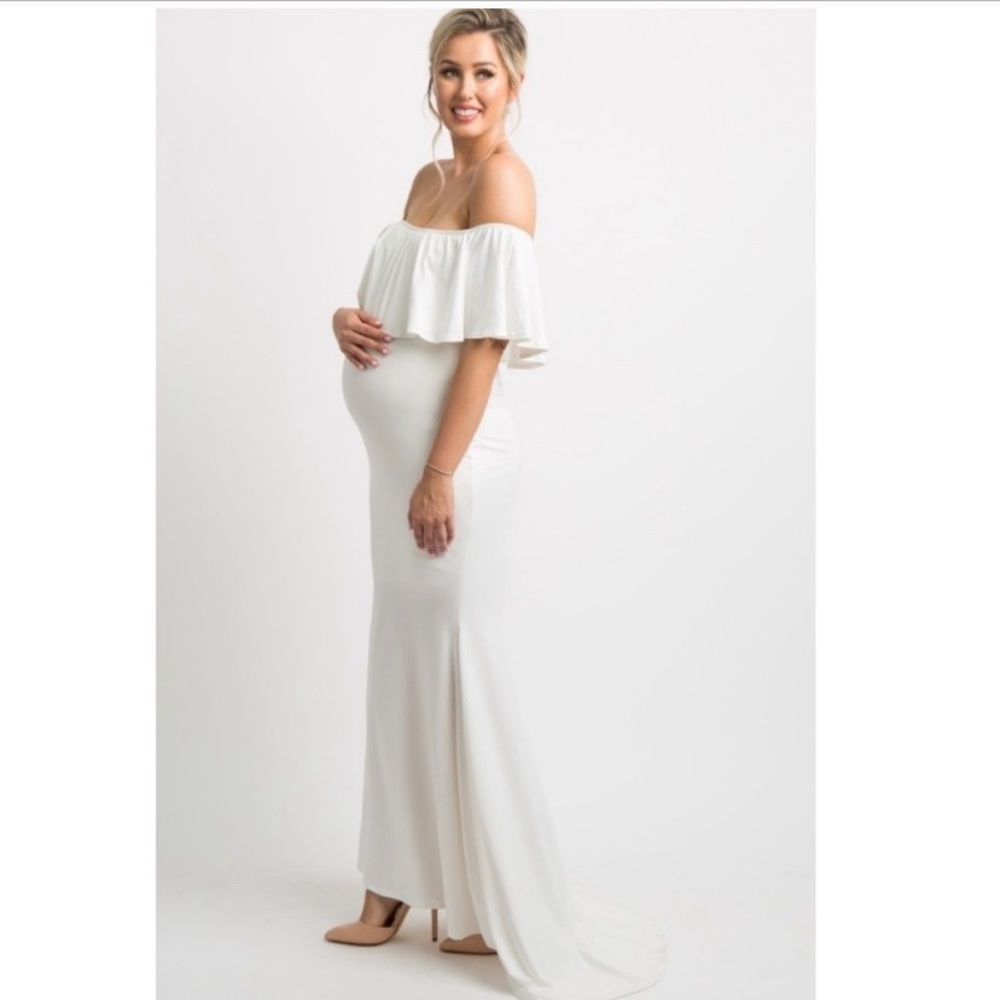 PinkBlush Off the shoulder mermaid maxi dress
